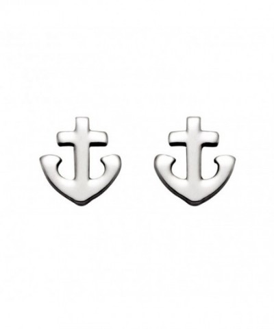 Small Stainless Christian Anchor Earrings