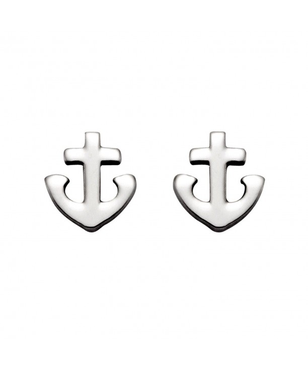 Small Stainless Christian Anchor Earrings