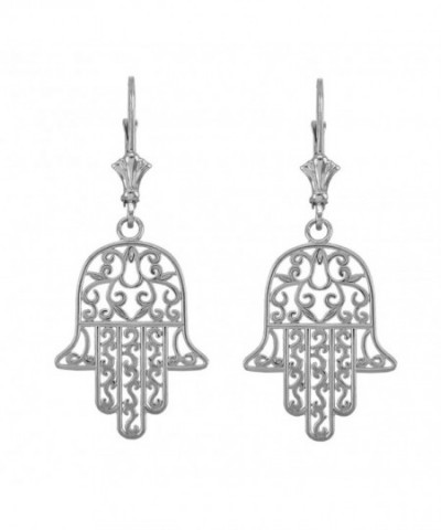 Sterling Silver Jewish Filigree Earrings