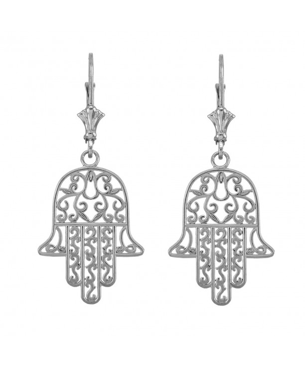 Sterling Silver Jewish Filigree Earrings