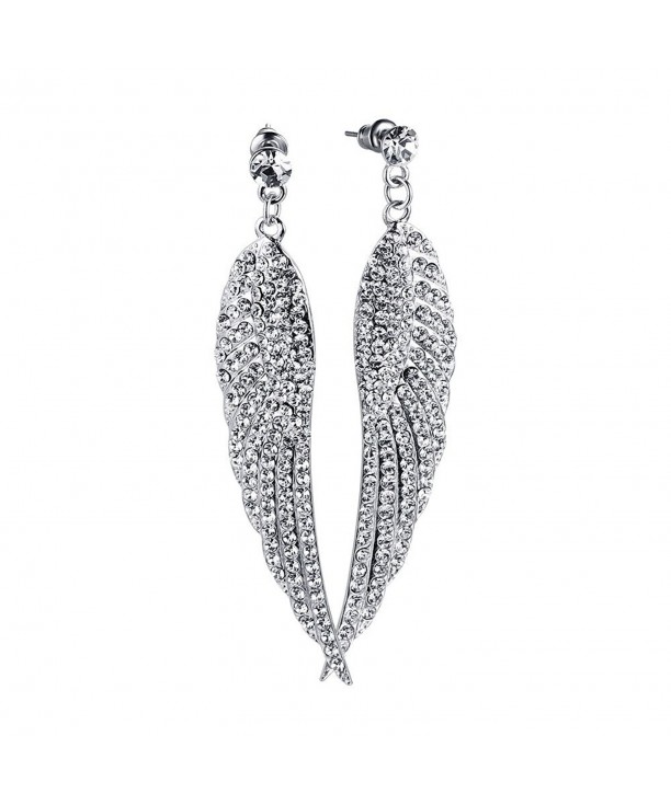 Jewelry Platinum Zirconia Crystal Earrings