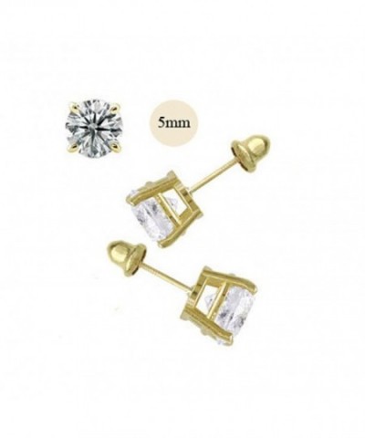 Yellow Simulated Diamond Earring Setting