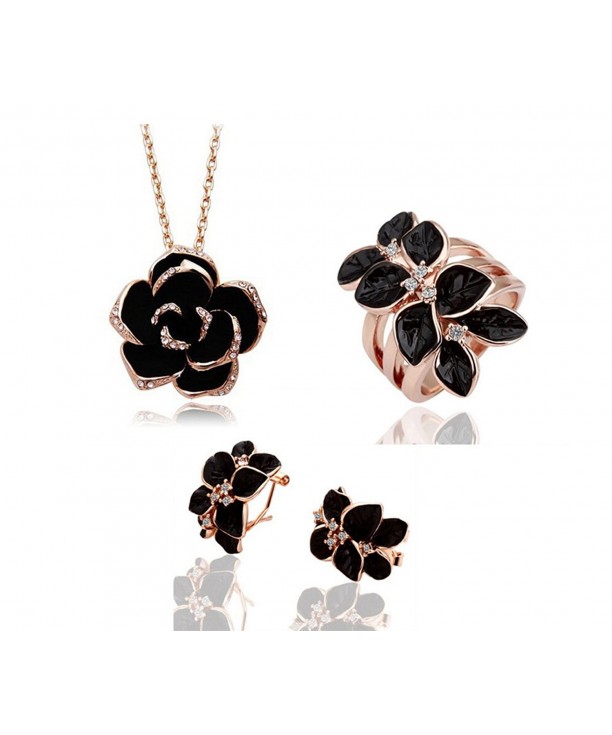 Most Beloved Camellia Necklace Earrings