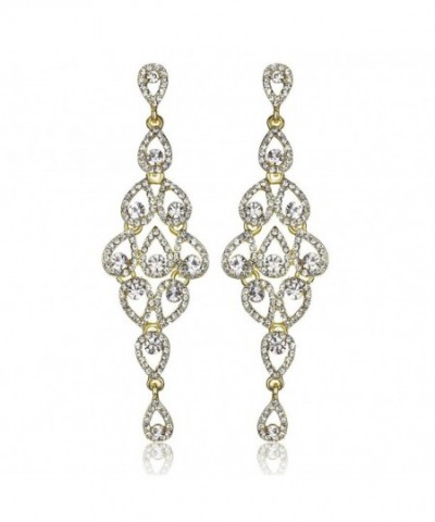 Janefashions AUSTRIAN RHINESTONE CHANDELIER EARRINGS