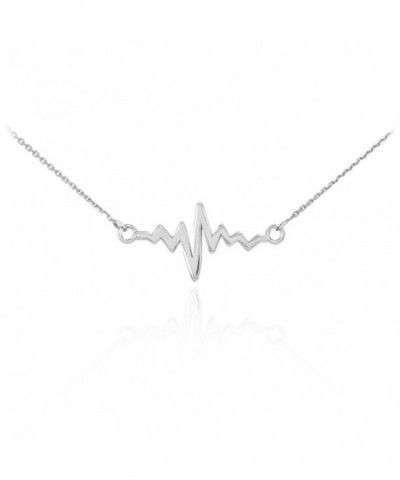 Sterling Lifeline Pendant Heartbeat Necklace