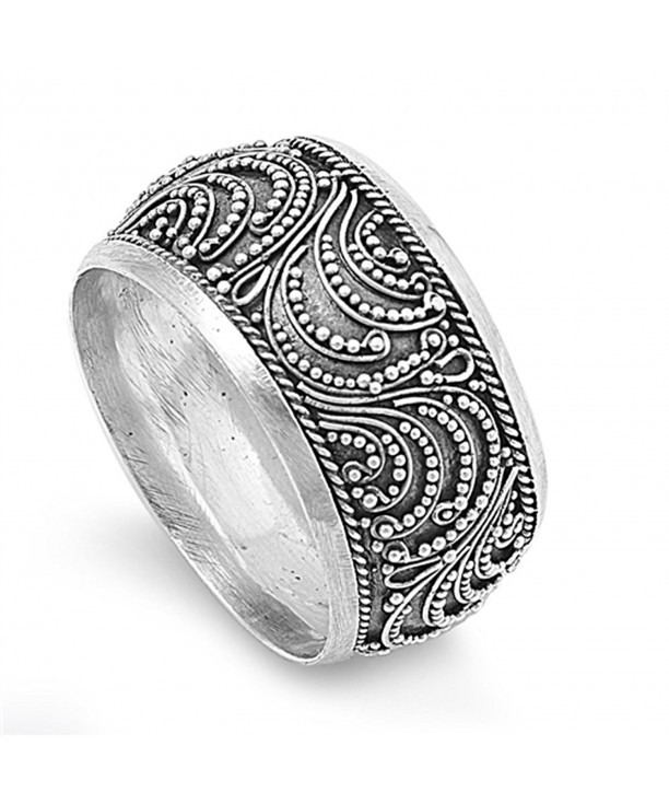 Filigree Oxidized Unique Sterling Silver