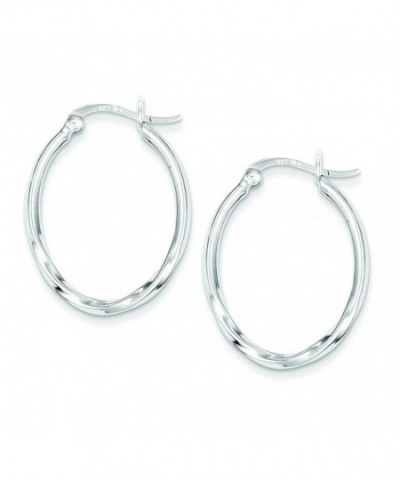 Sterling Silver Twisted Oval Earrings