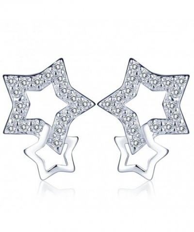 Infinite Interlocking Earrings Sterling Zirconia