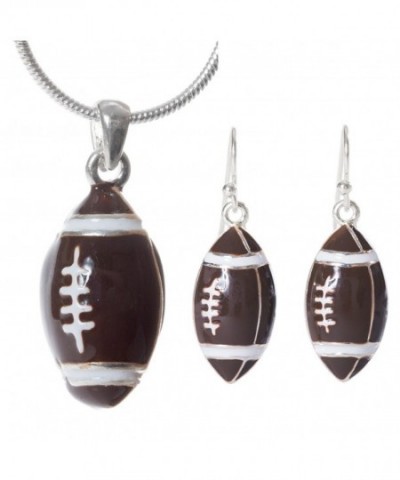 Artisan Owl Football Necklace Earrings