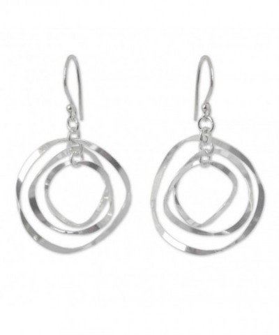 NOVICA Sterling Circular Earrings Twirling