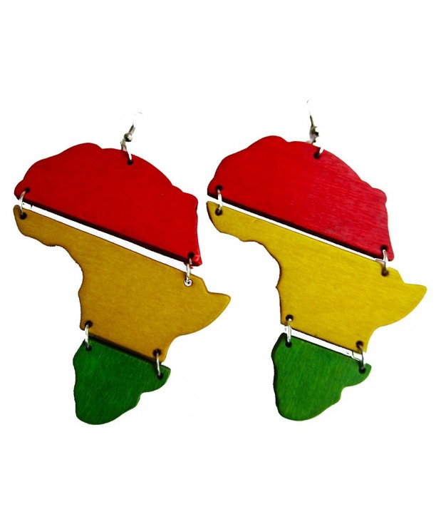 Africa Rasta Earrings Reggae Jamaican