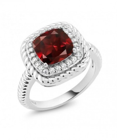 Cushion Garnet Sterling Engagement Available