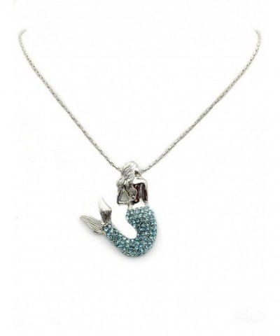 Faship Gorgeous Crystal Mermaid Necklace