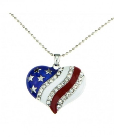 Patriotic Jewelry American Necklace Pendant