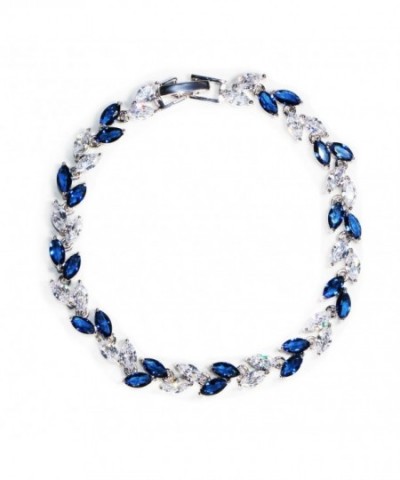 Crystal Bracelet Sapphire Birthstone Wedding