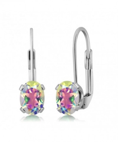 Mercury Mystic 4 prong Leverback Earrings