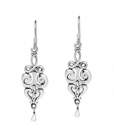 Elegant Vintage Swirls Sterling Earrings