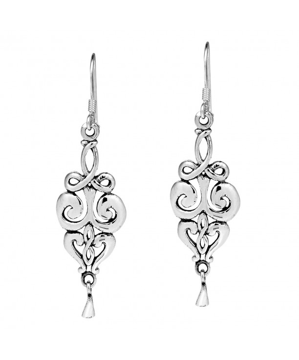 Elegant Vintage Swirls Sterling Earrings