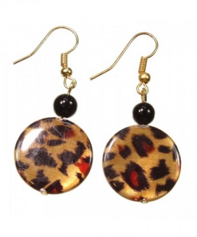 Prowling About Leopard Earrings Inches