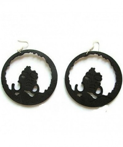 Full Afro Earrings American Black