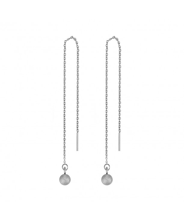 Womens Stainless Threader Through Earrings