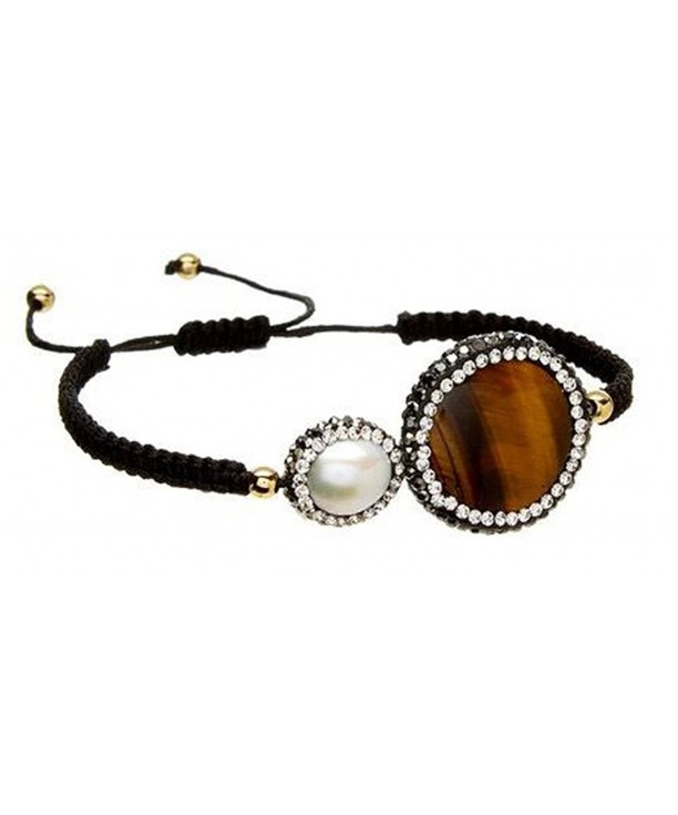 Kevia Stone Adjustable Bracelet tigers eye