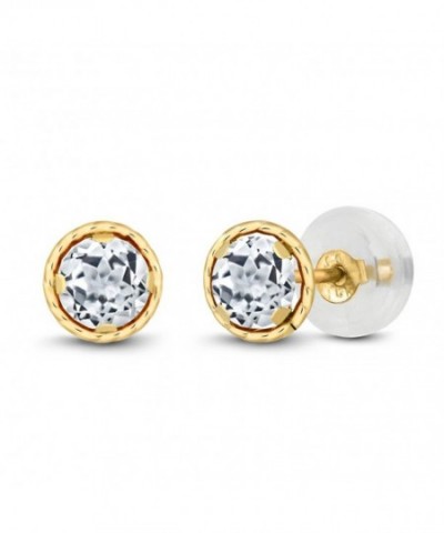 Yellow White Gemstone Birthstone Earrings