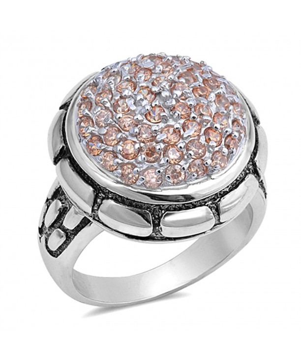 Champagne Simulated Fashion Sterling Silver