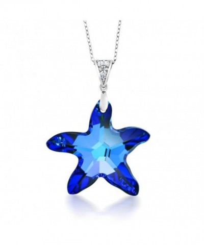 Sterling Berumda Starfish Swarovski Crystals