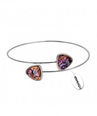 NOUMANDA Double Abalone Bangle silver