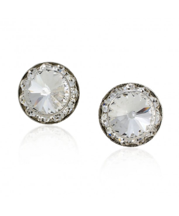 PammyJ Clear Crystal CLIP Earrings