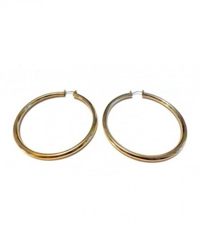 Gold Shiny Hoops Plated Earrings