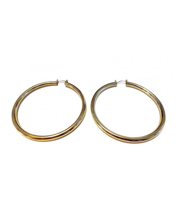 Gold Shiny Hoops Plated Earrings