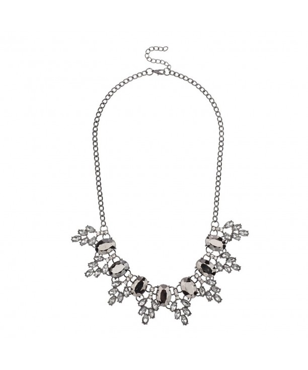 Lux Accessories Crystal Statement Necklace