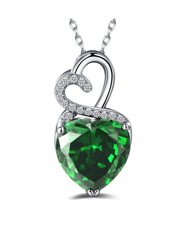 Caperci Sterling Created Emerald Necklace