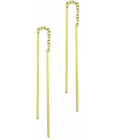 Plated Sterling Straight Threader Earrings