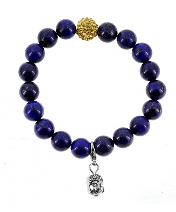 Rhinestone Simulated Lapis Lazuli Bracelet
