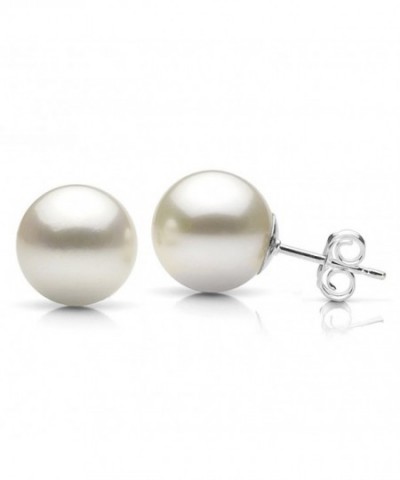 Sterling Silver White Simulated Earrings