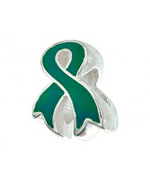 Zable Sterling Silver Awareness Ribbon Green