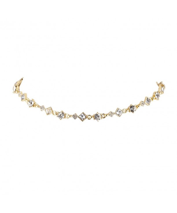 Lux Accessories Goldtone Rhinestone Statement