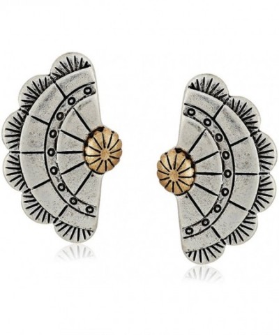 SAK Concho Fan Stud Earrings