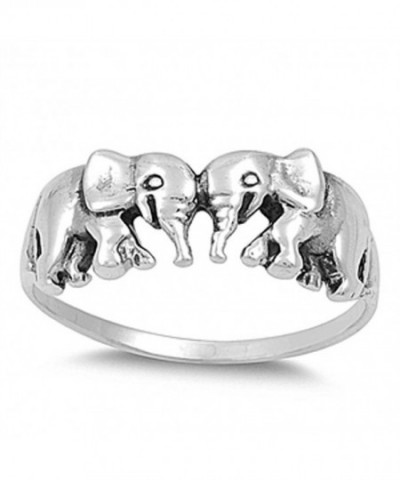 Womens Elephant Classic Sterling Silver