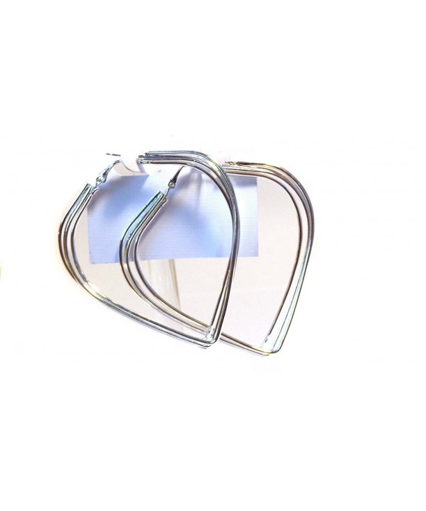 Large Earrings Triple Heart Shape