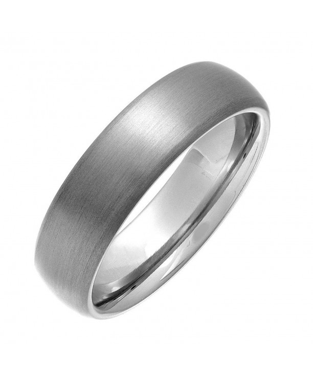 Brushed Titanium Womens Wedding Comfort