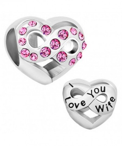 JewelryHouse Infinity Simulated Crystal Charms