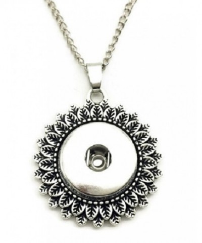Antique Silver Button Interchangeable Necklace