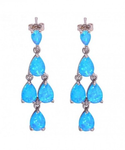 CiNily Jewelry Gemstone Rhodium Earrings