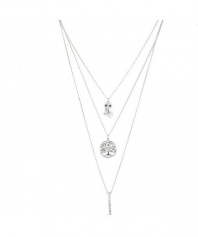 Lux Accessories Silvertone Layered Necklace