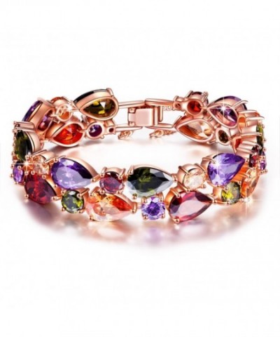 QIANSE Bracelet Multicolor Zirconia Bracelets