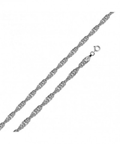 Sterling Silver Singapore Necklace 2 0mm 18